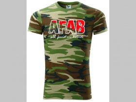 AFAB All Fascist are Bastards pánske maskáčové tričko 100%bavlna